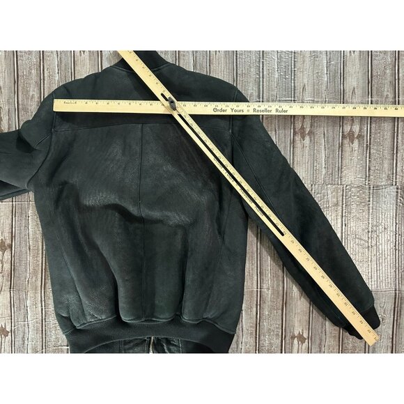 All Saints Black Shearling Leather Jacket - Picture 7 of 7